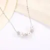 Colar de Pérola Rosa Manta Roxo em Prata Esterlina S925 para Mulheres Versátil Moda Luxo Acessível Elegante Alta Qualidade Transfronteiriça Colar de Bola de Diamante