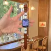 Correa de RelojAdecuada para Correa de Reloj Apple S12, Versátil y Única para iWatch S1098Se, Pulsera de Lujo Ligero para Mujer
