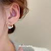 Pendientes de plata galvanizada con forma de aguja y circonita cúbica hueca en oro auténtico, elegantes y de alta calidad, de lujo y con luz de nicho para mujer.
