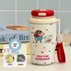 Nueva taza térmica y conservadora de frío, serie de pintura al óleo, un regalo para niños pequeños, portátil para uso en exteriores, taza de café moderna para estudiantes