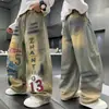 Ropa infantil jeans para niños 2026 nuevo estilo coreano dibujos animados pantalones largos para niños mayores, elegantes pantalones de primavera y otoño para niños