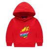 Suéter com Capuz Infantil 2023 Outono e Inverno Meninos e Meninas Camiseta Infantil de Manga Longa com Forro de Lã Casaco Jaqueta Infantil Espessado
