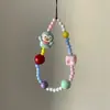 Corrente para Celular Macaron Desenho Animado Pinguim Pequeno com Contas Versátil Cordão Tipo Pulso Pingente para Câmera Ccd Anti-Perda