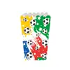 Tema de Fútbol Mundial Platos de Papel Desechables Vasos de Papel Caja de Palomitas Set Banderín Mantel Decoración Camino