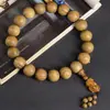 Enfeite de Carro Pixiu de Sândalo Verde, Pingente de Artesanato em Madeira, Contas de Oração, Pulseira de Contas Budistas de Madeira, Acessório de Pulseira Unissex