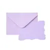 Sobres adhesivos de estilo europeo transfronterizos de colores con bordes ondulados, tarjetas de felicitación de color sólido simples, juego de sobres estilo occidental