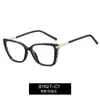 81627 Gafas Transfronterizas Nuevas Tr90 Anti-Luz Azul Tendencia Gafas Planas Ojo de Gato Europeas y Americanas Exportación Marco Óptico de Primavera