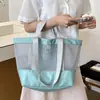 La nueva bolsa de almacenamiento de viaje de un solo hombro de Ruien es un bolso de malla de gran capacidad, moderno y de moda para ir al trabajo y la playa.