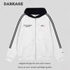 Cardigan com estampa da bandeira americana National Fashion, suéter com capuz masculino e feminino, jaqueta com zíper solta para casais primavera 2024