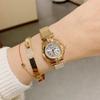 Timini DINIMI Nuevo Reloj de Moda para Mujer Retro Esfera Pequeña Placa Romana Cinturón de Malla de Bambú Ligero Lujo Vivo