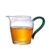 Mango Colorido Fondo Engrosado Mar de Té de Vidrio Mango de Jade Taza Pública Set de Té Kung Fu Mar de Té Ajuste de Té Taza Uniforme para el Hogar