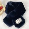 Bufanda de Felpa Calentador de Cuello para Hombres y Mujeres, Nuevo Estilo Versátil Invierno 2025, Piel Sintética de Conejo, Engrosado, Diseño Cruzado, Sensación de Alta Calidad