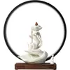 Lámpara Zen Círculo Mano de Buda Flor de Loto Quemador de Incienso de Flujo Inverso Hogar Interior Retro Quemador de Sándalo Quemador de Incienso Quemador de Aromaterapia Adornos