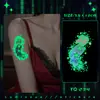 Tatuagem Adesiva Luminosa Symphony Galaxy Adesivo para Braço Infantil Impermeável Longa Duração Segurança Desenho Animado Dopamina Personalidade Doce e Legal
