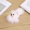 Colgante de Bola de Piel de Zorro Pequeño Blanco Puro Ins Accesorio para Bolso de Felpa Llavero de Coche Muñeca Pequeña Estilo Chino Regalo