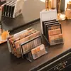Caixa de Armazenamento de Sombras de Olhos Rack de Exibição Dividido Vertical Transparente Blush Pó de Maquiagem Torta Caixa de Armazenamento e Organização para Desktop Rack de Armazenamento