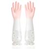 Luvas de Lavar Louça Forradas com Lã Pacote Luvas Domésticas à Prova de Óleo Anti-Manchas Luvas de Limpeza de PVC Luvas Frescas