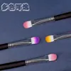 Pincel Individual para Sombra de Ojos Pincel para Maquillaje de Ojos Pincel para Sombra de Ojos de Pelo Doble Dos Tonos Morado + Polvo Blanco + Pelo Blanco Pincel para Maquillaje de Ojos 12.2