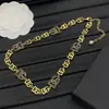 2024 Nueva Versión de Alta Gama Collar de Resina Du Letra Dg Estilo Retro Simple de Corte Joyería de Latón para Mujer