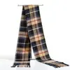 Cachecol Masculino de Imitação de Caxemira para Outono e Inverno, Estilo Xadrez, Estilo Casal, Cachecol Quente para Pescoço, Estilo Britânico Versátil, Presente Incluído