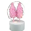 Decoración de Pastel para Hornear Fiestas Árbol de Navidad Rosa Creativo Corazón de Niña Rosa Estrella Árbol Disfraz Enchufe 1 Paquete