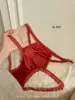 Como una flor, como un jade ~ Bragas de encaje satinado rojo sexy Ancora chicas deseo puro este año calzones de boda mujeres