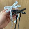 Estilo Ballet Vintage Puntos Negros y Blancos Pinza para el Cabello con Lazo Pinza para el Cabello con Lazo de Chica Dulce Pinza de Pato Peinado de Media Cola Accesorios para el Cabello