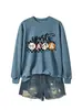 Mama esportiva Amazon eBay loja independente moletom feminino novo com gola redonda e mangas compridas moderno e estiloso