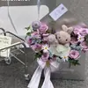 Xinyou Original Bolsa Tote Grande Plateada Carta de Amor Bolsa para Empaquetar Ramo de Flores de Alta Calidad Bolsa de Regalo