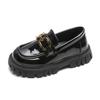 Zapatos de princesa para niñas 2022 primavera mocasines zapatos de cuero negro para bebés zapatos individuales infantiles modernos sin cordones