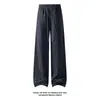 Estilo Nuevo Otoño 2026 Base Blanca Waffle Grande Pierna Recta Pantalones de Chándal M-5XL HK261071-P31