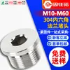 Aço Inoxidável 304 Flange Plug Hexagonal Interno Parafuso Hexagonal Interno Vedação Plug de Óleo Furo Plug de Rosca Plug de Tubo Din908