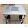 Mesa de Barbacoa Auto-Servicio Sin Humo de Acero Inoxidable 304 Tres Cajas de Carbón Restaurante de Barbacoa Puesto Exterior Carne Asada a la Parrilla de Carbón