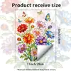 Flores Frescas Mariposas Pegatina Electrostática para Vidrio Margaritas Pintadas Pegatina para Ventana Sin Adhesivo Decoración para Puerta y Ventana Pegatina de Celebridad de Internet Universal