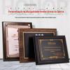 Cartão de autorização de madeira folha de ouro placa de honra acrílico revendedor troféu imitação certificado de madeira maciça fabricação de medalha de cristal