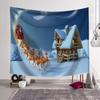 Tapiz de Navidad Personalización Amazon Transfronterizo Sala de Estar Dormitorio Mesita de Noche Habitación Tela de Fondo Pintura Colgante Colgante de Pared
