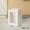 Bolsa de Mano Transparente con Ventana para Flores, Bolsa de Regalo Engrosada para San Valentín, Bolsa para Empaquetar Ramos de Regalo con Ventana