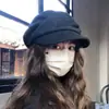 Boina Retrô Estilo Yamamoto para Mulheres 2025 Nova Outono Cor Sólida Artística Versátil Chapéu Newsboy Circunferência da Cabeça Grande Chapéu de Pintor