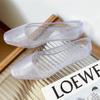 Sandálias de Verão de Bico Fino Transfronteiriças para Mulheres, Chinelos Rasteiros, Sapatos Rasteiros de Cor Sólida, Sapatos Casuais de Bico Fechado Respiráveis e Leves