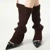 Pierneras de punto gruesas y cálidas de otoño e invierno Y2K para chica hot, calcetines apilables estilo JK japonés, blancos