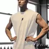 Chaleco Deportivo de Músculo para Fitness de Verano para Hombres, Transpirable, Absorbente de Humedad, Holgado, Sin Mangas de Entrenamiento, Secado Rápido, Ropa de Fitness de Manga Corta