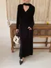 Elegante top de cuello en V con tirantes de corbata, nuevo conjunto de dos piezas para mujer de otoño e invierno con top y falda