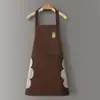 Delantal Impermeable y a Prueba de Aceite Nuevo y de Moda para Mujeres, Uso en Cocina, Cocina Casera, Mangas de Dios de la Cocina, Cinturón de Trabajo para Hombres, Trabajo Estampado