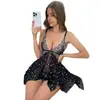 Atravessando Fronteiras Amazon Europeia e Americana Lingerie Sexy Feminina Saia Irregular Rendas Suspensórios Tamanho Grande Pijamas Dropshipping