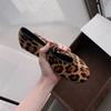 Novedades de Primavera~ Zapatos Planos Juveniles con Estampado de Leopardo y Punta Redonda con una Sola Correa, Zapatos Mary Jane con Estampado de Leopardo para Mujer