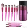 Set de Pinceles de Maquillaje 18 Piezas Base Polvo Corrector Sombra de Ojos Rubor Aplicador de Pincel de Maquillaje Base Set de Viaje