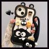 Cordão de Lanyard Boneca Briquete de Café Adequado para Capa de Celular Apple 18Pm iPhone 16 Desenho Animado Fofo 17 Suporte Duplo 15
