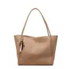 Bolso Tote de Hombro Tejido Grande de Capacidad Nuevo para Mujer 2025 Simple Color Sólido Elegante Estilo Coreano Estilo Perezoso