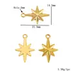 Acero Inoxidable Chapado al Vacío 18K Estrella Luna Sol Colgante de Presión de Aceite Accesorios para Collar Pulsera Pendiente DIY Venta al por Mayor