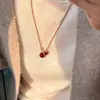 Bendición de Año Nuevo de Prosperidad y Bienestar, Cadena Larga para Suéter de Calabaza Esmaltada Marrón Rojizo Estilo Chino Nuevo Glaseado por Goteo Cadena de Cuerda Trenzada Collar de Nicho